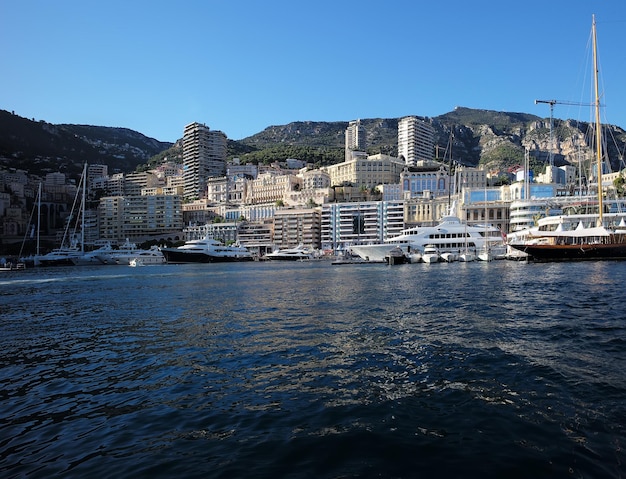 Marina of Monte Carlo with boats