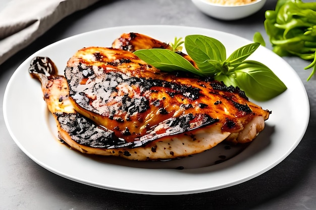 Marinated grilled healthy chicken breasts