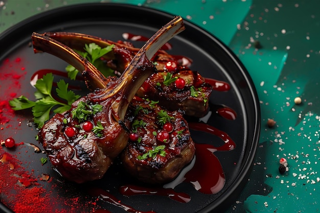 Marinated Lamb Chops with Hot Sauce