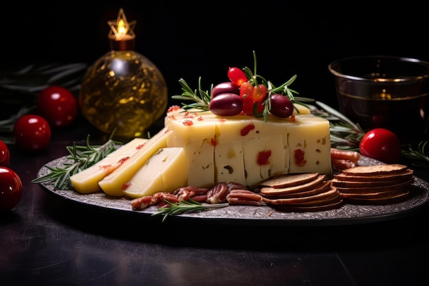 Marinated Manchego christmas Dinner Food Photo