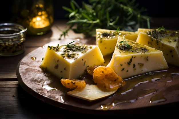 Marinated Manchego christmas Dinner Food Photo