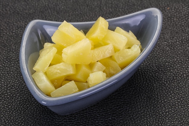 Marinated pineapple pieces