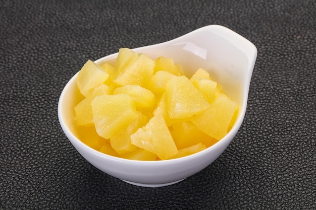 Marinated pineapple pieces