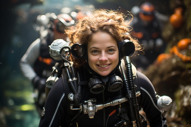 Marine Biologist Researching Diverse Marine Life