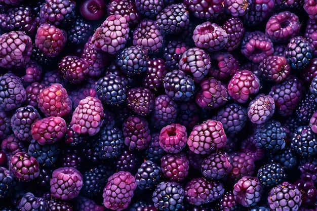 Photo marionberry texture background subgenus rubus fruits pattern many blackberry cultivar mockup