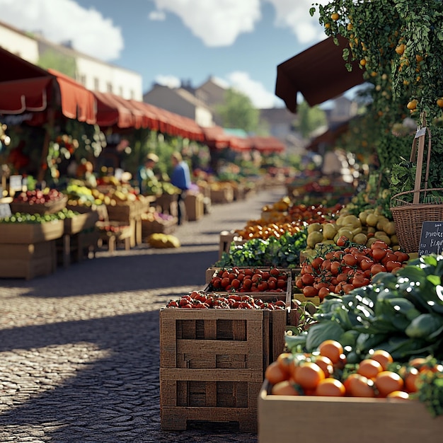 Photo a market with a sign that says  fresh produce