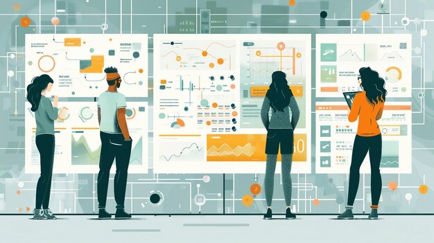 Marketing Customer Journey Map AI generate illustration