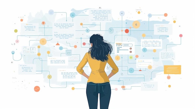 Photo marketing customer journey map ai generate illustration