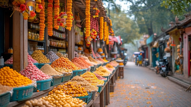 marketplace selling Gudi Padwa festive items