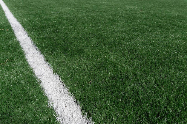 Marking on a modern stadium with artificial turf