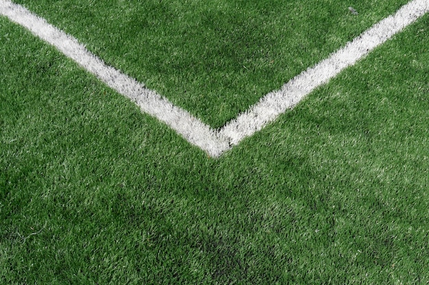 Marking on a modern stadium with artificial turf