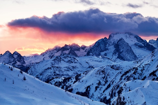 Marmolada mountain peak