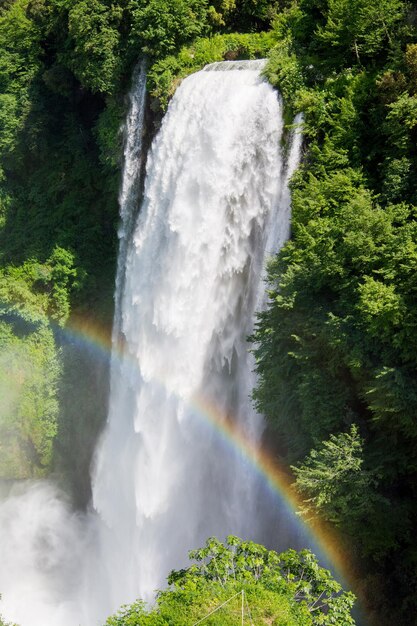 Marmore falls Cascata delle Marmore in Umbria Italy The tallest manmade waterfall in the world