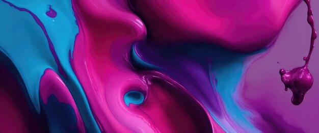 Photo maroon and magenta blue colors liquid paints