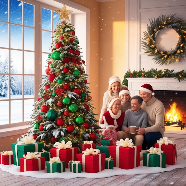 Marry Christmas Day new style background design