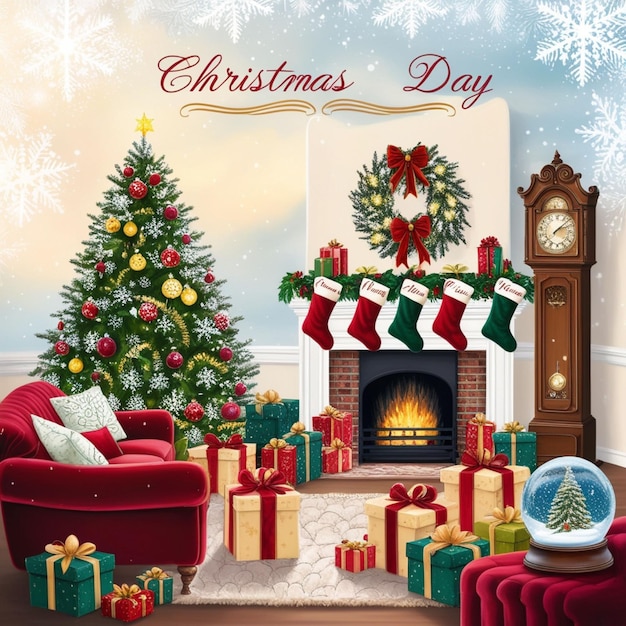 Marry Christmas Day new style background design