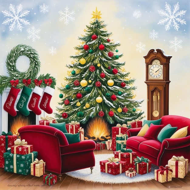 Marry Christmas Day new style background design