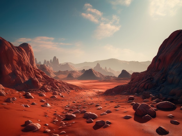 mars desert landscape rtx on Free Photo HD 8K wallpaper