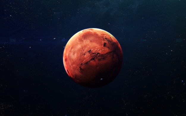 Mars - High resolution beautiful art presents planet of the solar system