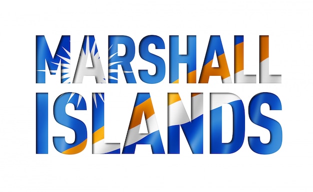 Marshall Islands flag text font