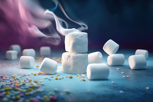 Marshmallow creative illustration AI generated