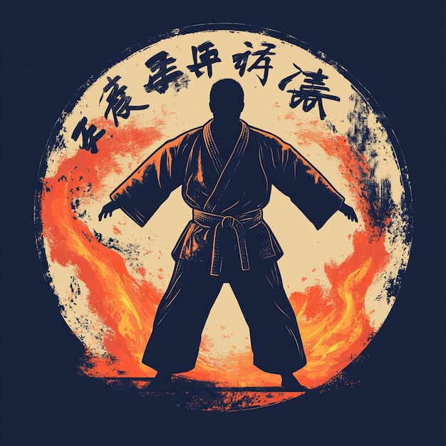 Martial Arts Silhouette Karate Kung Fu Sensei Dojo