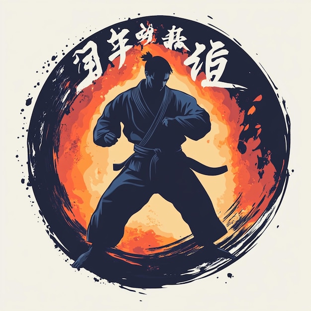 Martial Arts Silhouette Karate Kung Fu Sensei Dojo