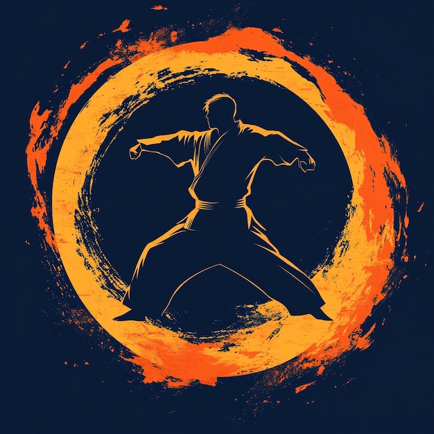 Photo martial arts silhouette karate kung fu sensei dojo