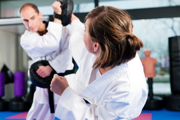 Martial Arts sport training in gym