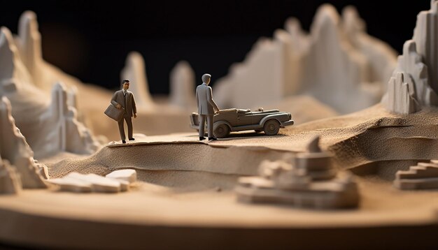 Photo martin luther king jr day miniature clay scene closeup depth of field