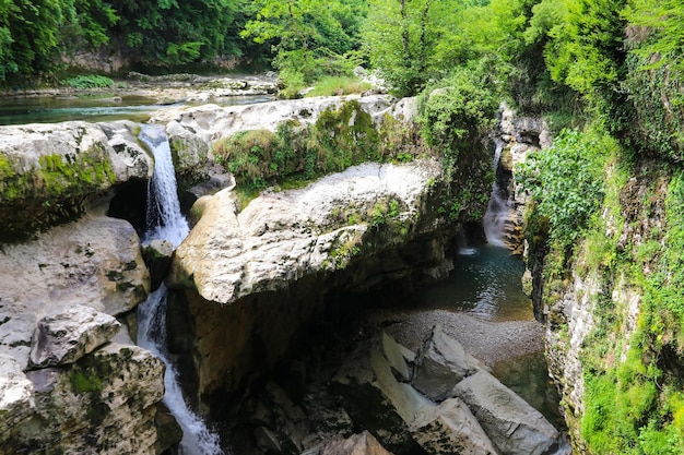 Martvili canyon in Georgia