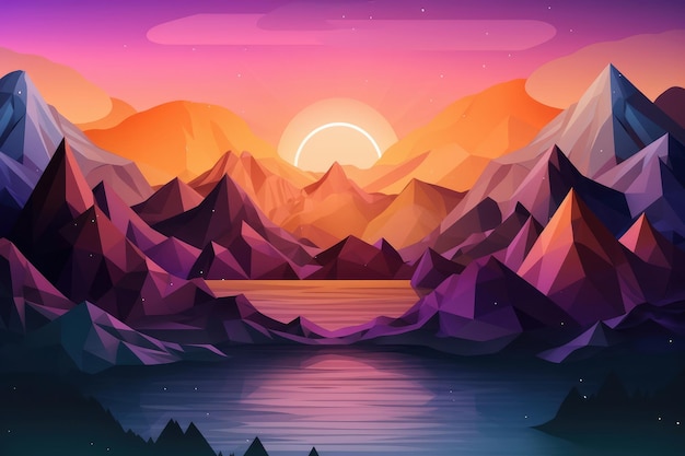 Marvelous creative landscape background generative ai