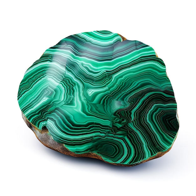 Photo marvelous malachite isolated on white background