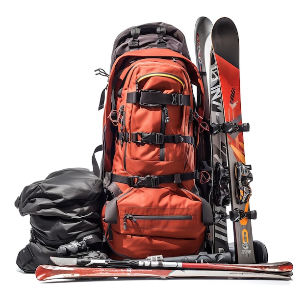 Marvelous Snowboard Bags and Backpacks isolated on white background