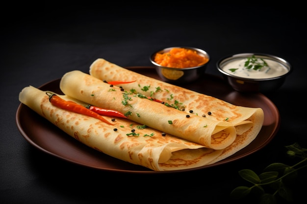 Masala dosa with a hint of cumin seeds