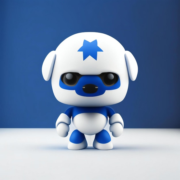 Photo mascot character in red blue and white colors generative ai