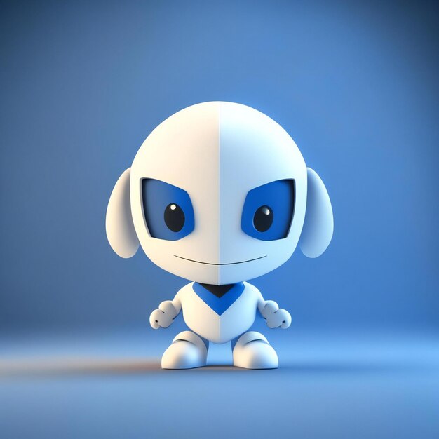 Mascot character in red blue and white colors Generative AI