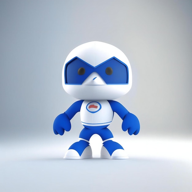 Mascot character in red blue and white colors Generative AI