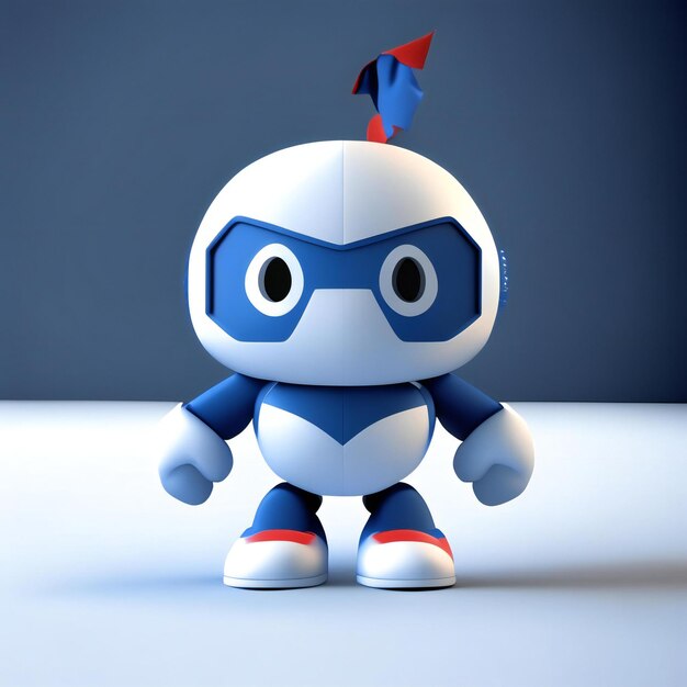 Mascot character in red blue and white colors Generative AI