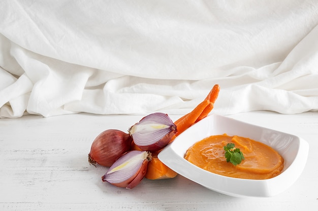 Mashed potatoes with onions carrots and pumpkin