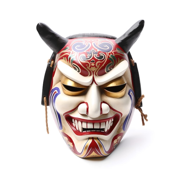 Photo a mask with the word demon on it