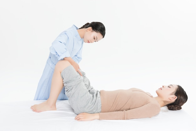 Massage concept with relaxed woman