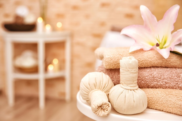 Massage setting in modern wellness center