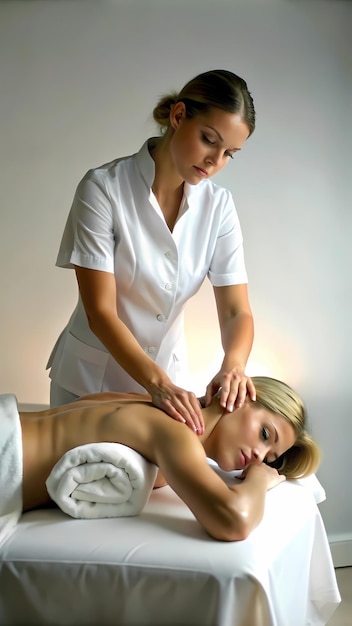 Photo the massage technique