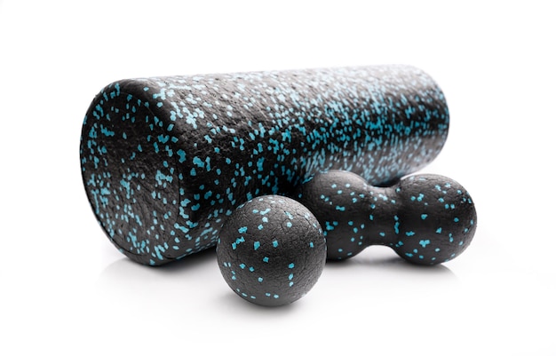 Massage therapy balls and roll for muscle relaxation after training or injury medical equipment for