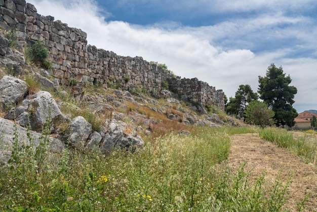 Massive boulders form the walls of the fortress and palace of Tiryns in Greece