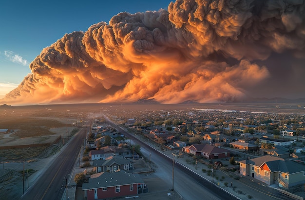 Massive dust storm covers the city of Phoenix Arizona