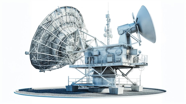 Massive satellite dish poised for deep space communication