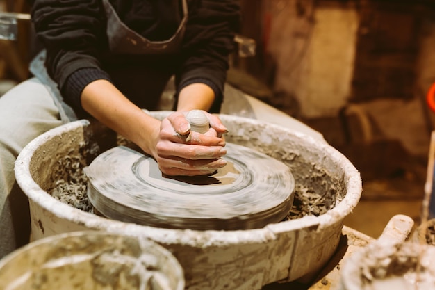 Master potter at work