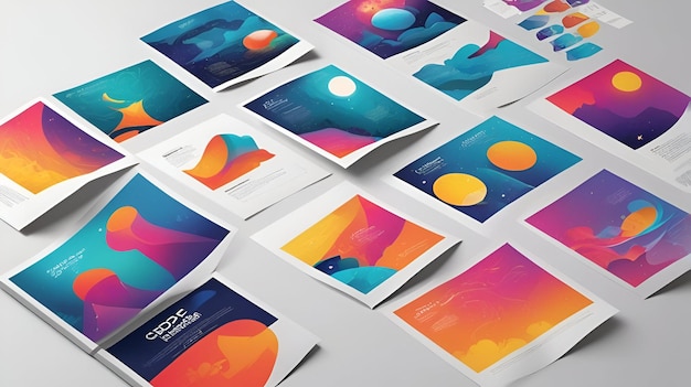 Photo mastering gradients in print design techniques for vibrant projects